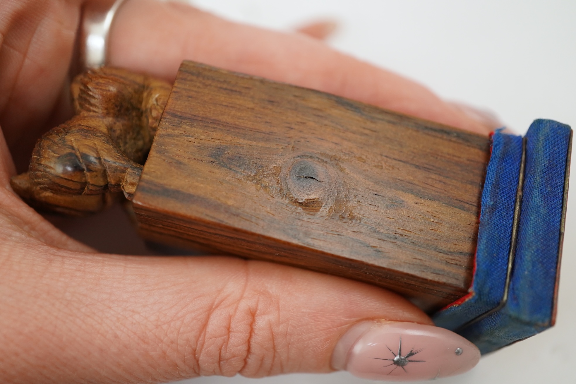 A cased pair of Chinese hardwood ‘lion-dog’ seals, early 20th century